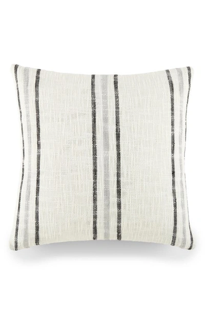 Ienjoy Home Yarn-dyed Stripe Cotton Throw Pillow In Gray