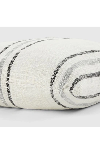Ienjoy Home Yarn-dyed Stripe Cotton Throw Pillow In Gray