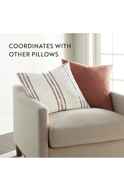 Ienjoy Home Yarn-dyed Stripe Cotton Throw Pillow In Terracotta