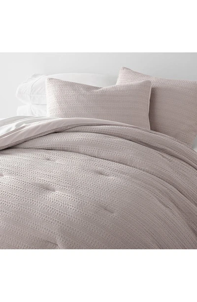 Ienjoy Home Waffle Textured 3-piece Comforter Set In Mauve