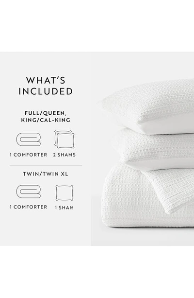 Ienjoy Home Waffle Textured 3-piece Comforter Set In White