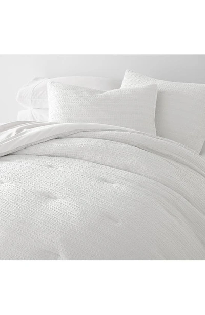 Ienjoy Home Waffle Textured 3-piece Comforter Set In White