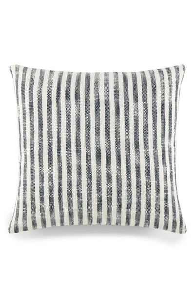 Shop Ienjoy Home Yarn-dyed Stripe Cotton Throw Pillow In Light Blue