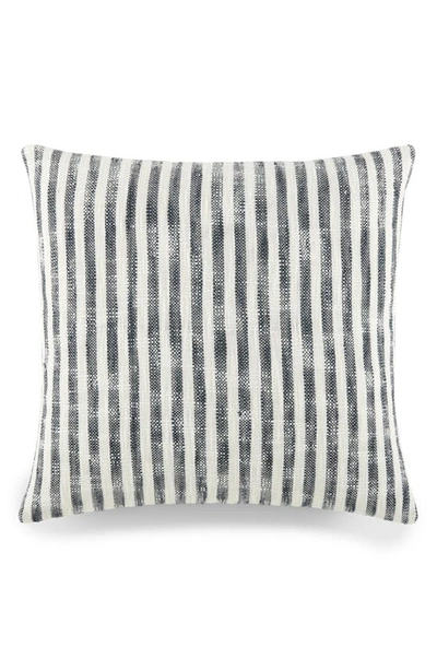 Ienjoy Home Yarn-dyed Stripe Cotton Throw Pillow In Light Blue