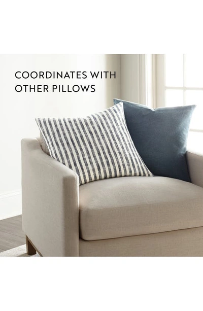 Shop Ienjoy Home Yarn-dyed Stripe Cotton Throw Pillow In Light Blue