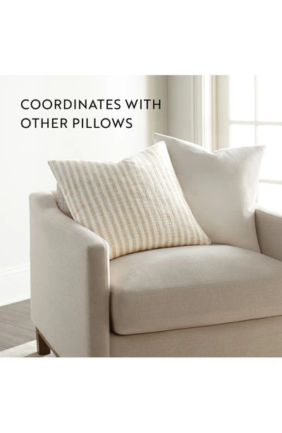 Ienjoy Home Yarn-dyed Stripe Cotton Throw Pillow In Natural