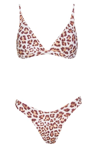 Shop Maaji Cheetah Ivy Splendour Two-piece Swimsuit In Brown
