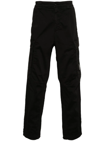 Shop C.p. Company Cargo Pants Satin Stretch In Black