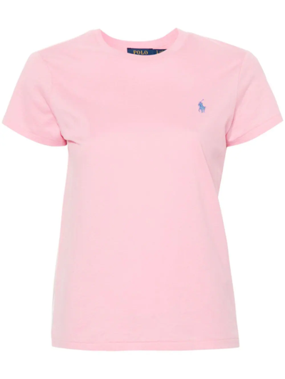 Shop Polo Ralph Lauren T-shirt Con Logo In Pink