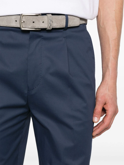Shop Zegna Pantaloni In Cotone Premium In Blue