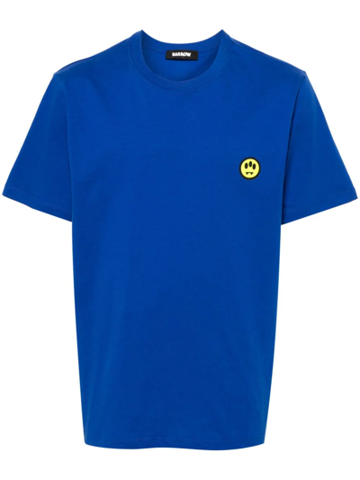 Shop Barrow T-shirt Unisex Con Motivo Volto In Blue