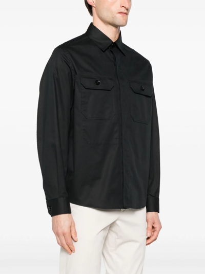 Shop Zegna Camicia Con Tasche In Black