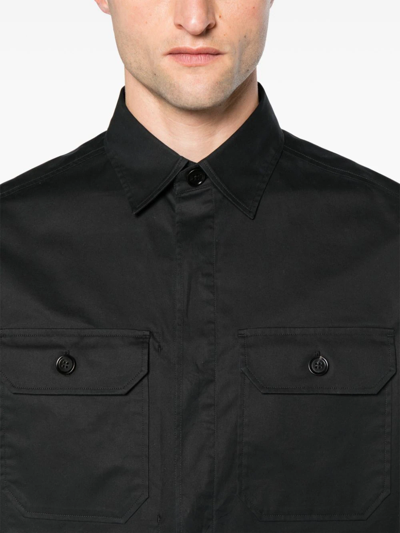 Shop Zegna Camicia Con Tasche In Black