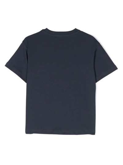Shop Balmain T-shirt  Paris In Blue