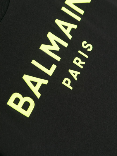 Shop Balmain T-shirt  Paris In Black