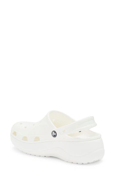 Crocs Baya Platform Clog In White