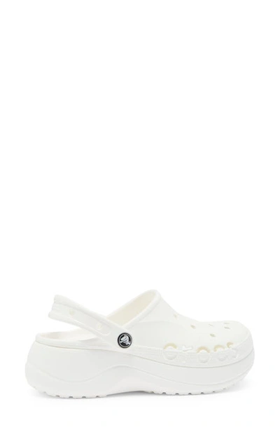 Crocs Baya Platform Clog In White