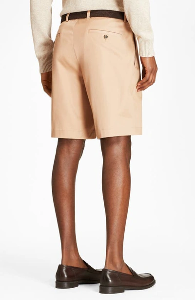 Shop Brooks Brothers Flat Front Stretch Chino Shorts In British Khaki