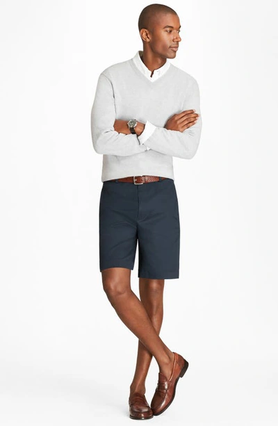 Shop Brooks Brothers Flat Front Stretch Chino Shorts In Navy