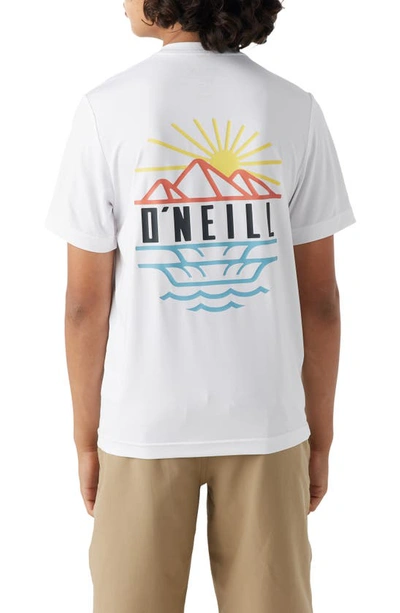 Shop O'neill Kids' Traveler Performance Graphic T-shirt In White