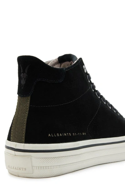 Shop Allsaints Lewis High Top Sneaker In Black