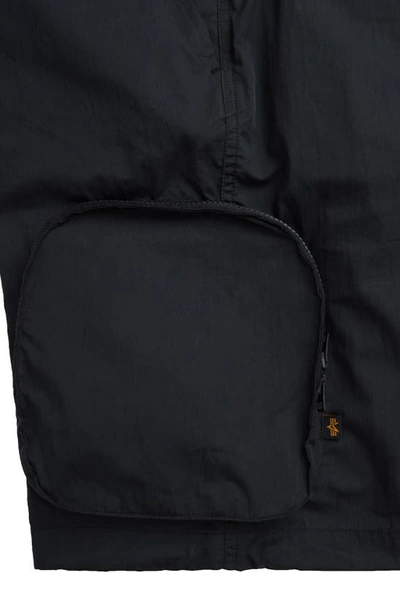 Shop Alpha Industries Pull-on Cargo Shorts In Black