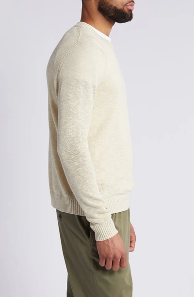 Shop Treasure & Bond Linen & Cotton Crewneck Sweater In Beige Grain