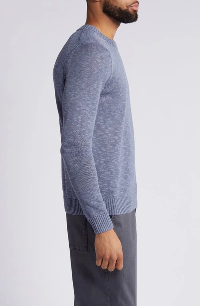 Shop Treasure & Bond Linen & Cotton Crewneck Sweater In Grey Folkstone