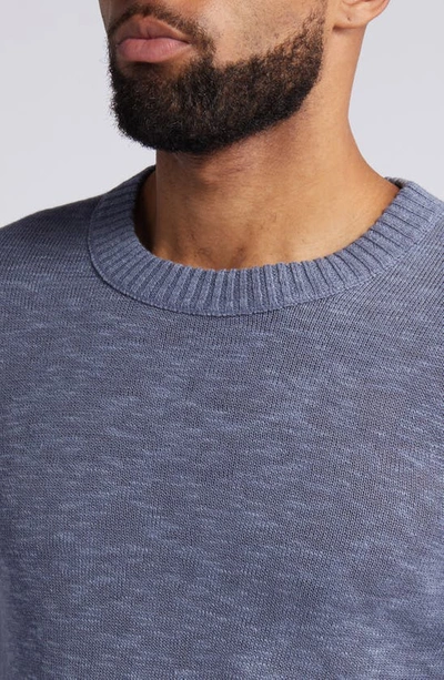Shop Treasure & Bond Linen & Cotton Crewneck Sweater In Grey Folkstone