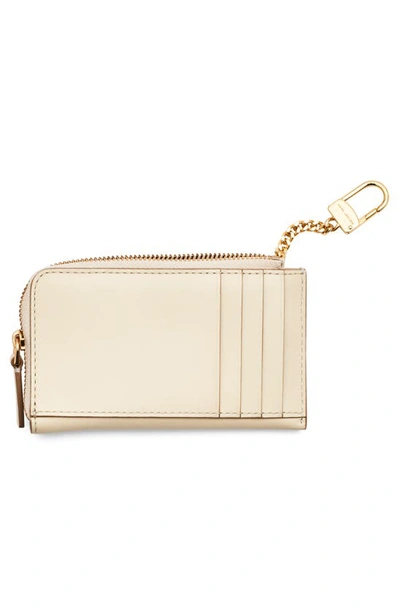 Shop Marc Jacobs The Top Zip Multi Leather Card Holder In Cloud White