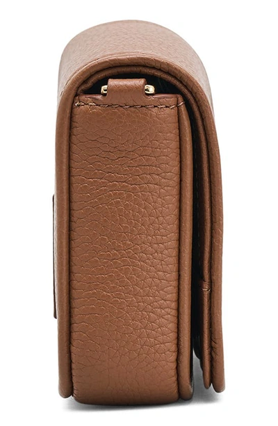 Shop Marc Jacobs The Mini Leather Crossbody Bag In Argan Oil