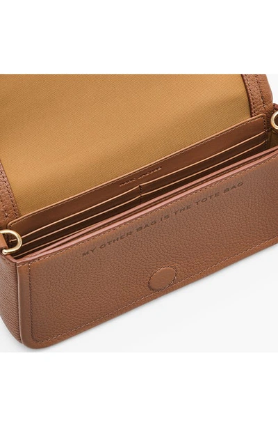 Marc Jacobs Borsa A Spalla The Leather Mini Argan Oil In Brown