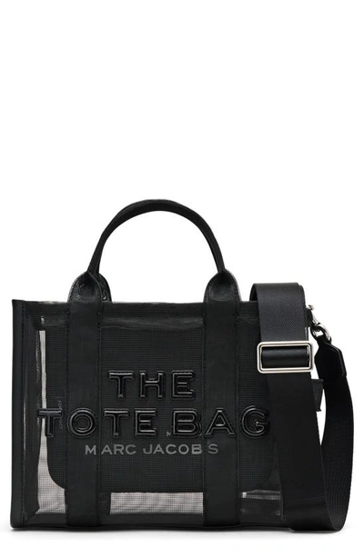 Shop Marc Jacobs The Small Mesh Tote Bag In Blackout