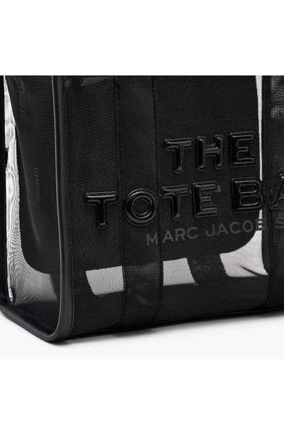Shop Marc Jacobs The Small Mesh Tote Bag In Blackout