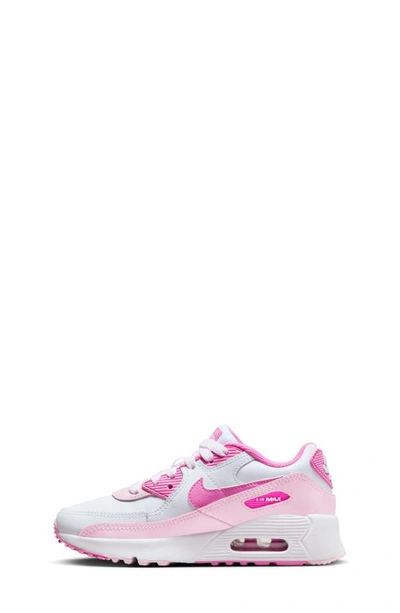 Shop Nike Kids' Air Max 90 Sneaker In White/ Pink/ Pink Foam