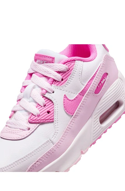 Shop Nike Kids' Air Max 90 Sneaker In White/ Pink/ Pink Foam
