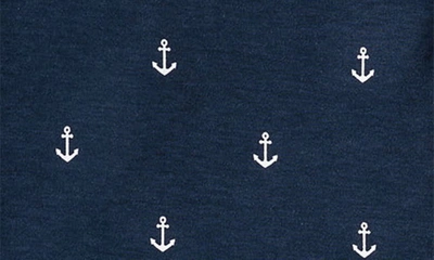 Petite Plume Kids' Print Fitted Two-piece Pima Cotton Pajamas In Navy