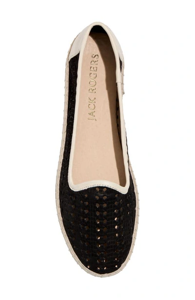 Shop Jack Rogers Conwell Flat In Black/ Ivory
