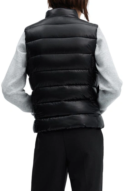 Shop Mango Ultralight Quilted Water Repellent Vest In Black