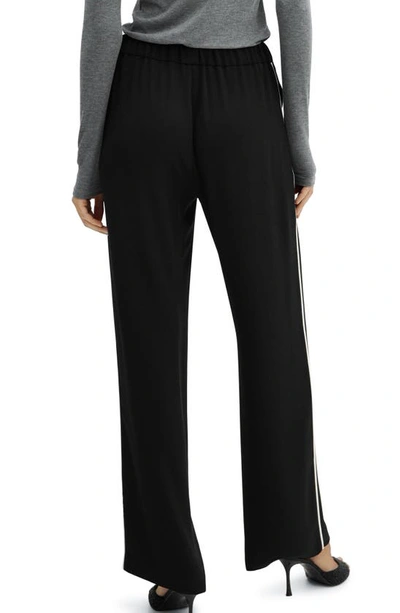 Shop Mango Straight Leg Drawstring Pants In Black