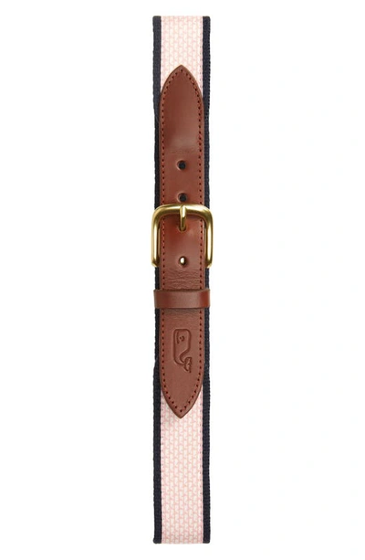 Shop Vineyard Vines Whale Classic Belt In Pink Blossom