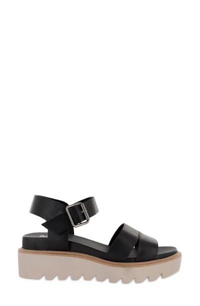 Shop Mia Jovie Ankle Strap Platform Wedge Sandal In Black