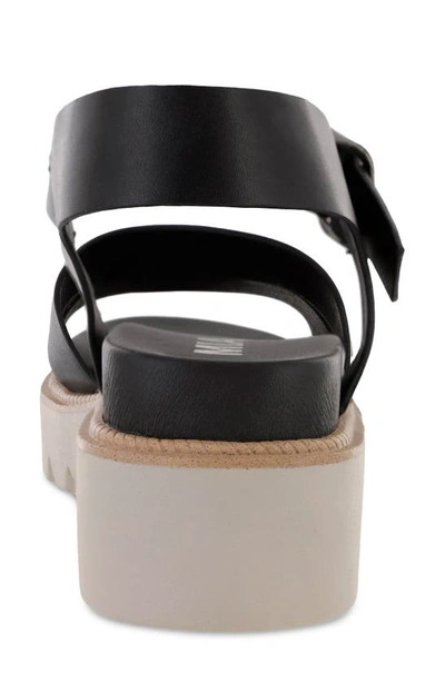 Mia Jovie Ankle Strap Platform Wedge Sandal In Black