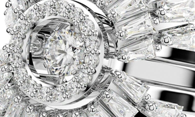 Swarovski Set Of 3 Idyllia Cubic Zirconia Cocktail Rings In Silver