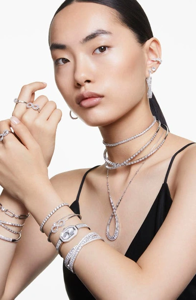 Shop Swarovski Hyperbola Pendant Necklace In Silver