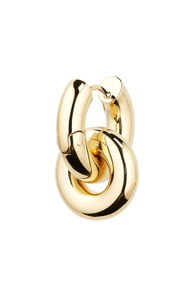 Shop Lie Studio The Esther Huggie Hoop Earrings In 18k Gold Plating