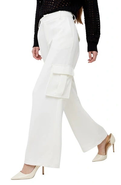 Shop French Connection Combat Wide Leg Cargo Pants In Summer White