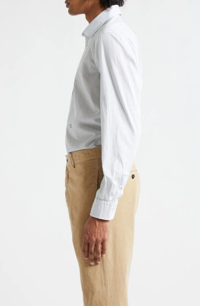 Massimo Alba Genova Stripe Button-up Shirt In Bianco