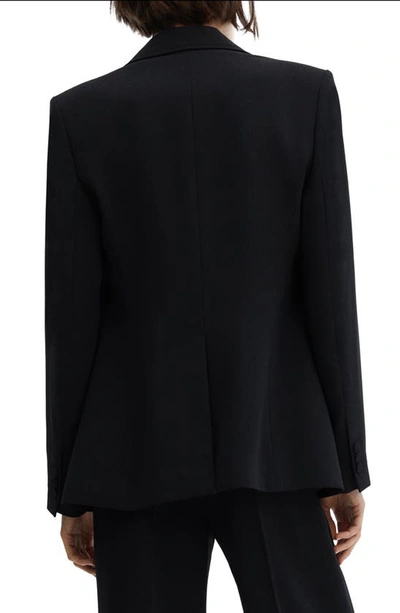 Shop Mango Straight Fit Suit Blazer In Black