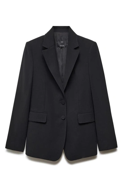 Shop Mango Straight Fit Suit Blazer In Black